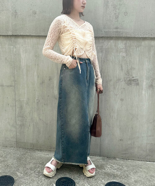 mline]ドロストレーストップス（シャツ/ブラウス）｜mline（エムライン