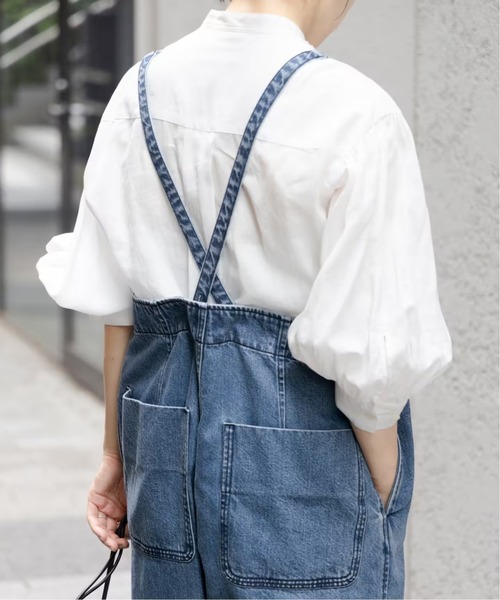 IENA（イエナ）の「デニムVネックオールインワン（つなぎ