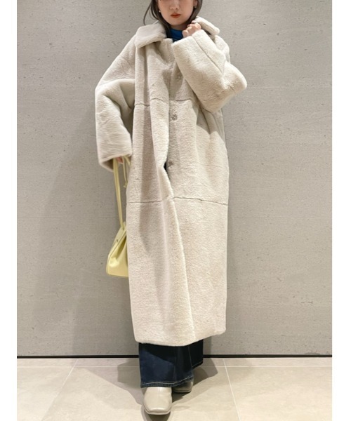 SNIDEL（スナイデル）の「Sustainableファーステンカラーロングコート