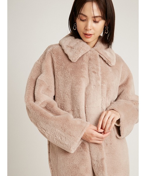 SNIDEL（スナイデル）の「Sustainableファーステンカラーロングコート