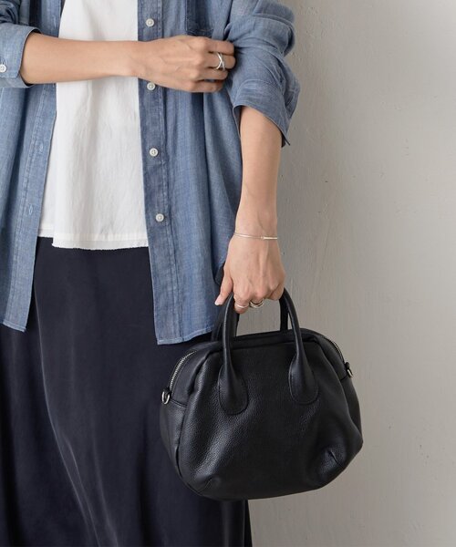 本革》ラウンドミニボストンバック（ボストンバッグ）｜BEARDSLEY