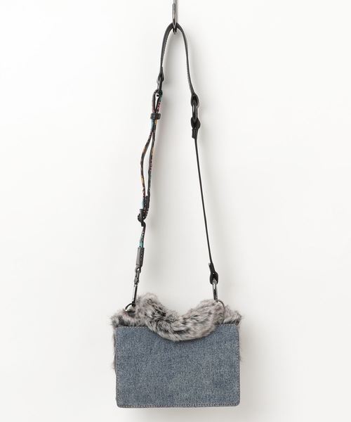 DIESEL（ディーゼル）の「WOMEN'S ファーデニムミニバッグショルダー