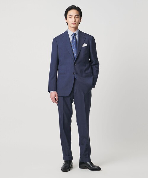Vitale Barberis Canonico ハウンドトゥース シングル 3ボタンスーツ
