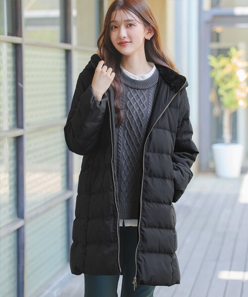 フード裏エコファーダウンコート（ダウンジャケット/コート