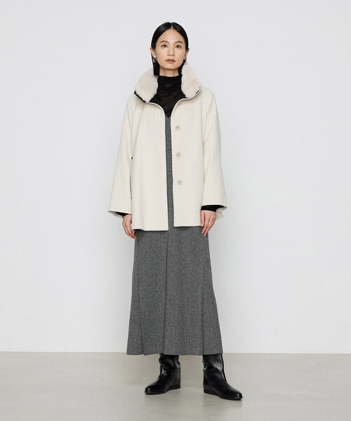 セール】アンゴラウール Aラインショートコート（その他アウター