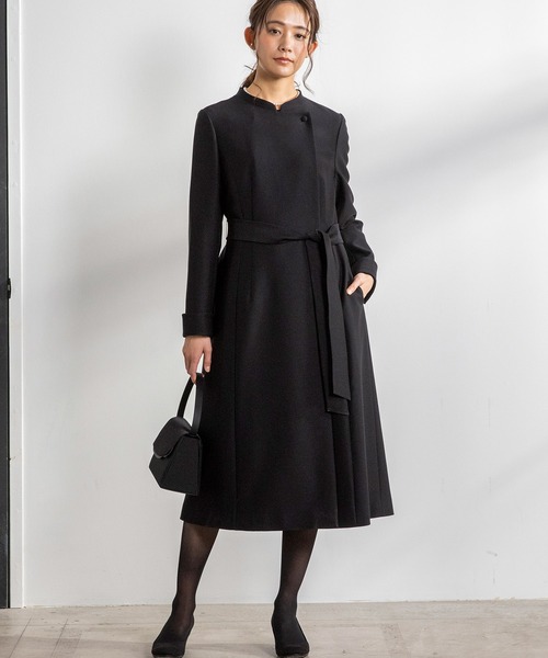 喪服・礼服】ロングコートジャケット＆セミフレアワンピース