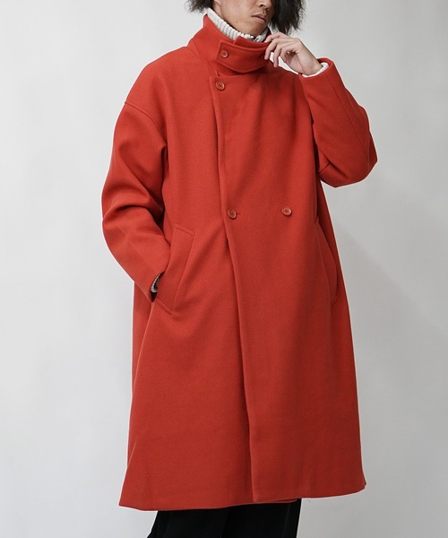 MinoriTY】3WAYフェイクメルトンロングコート ステンカラーコート