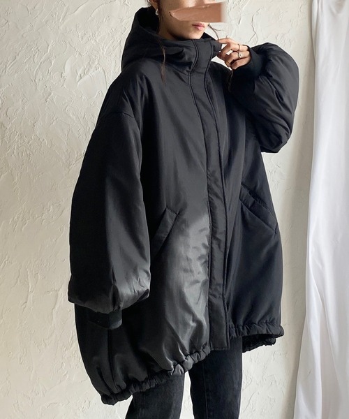 フェラガモ 黒 ロングダウンジャケット スタンドカラー L Salvatore