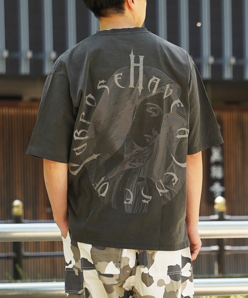 unisex】サークルマリア ピグメントTシャツ / ビッグシルエットTシャツ