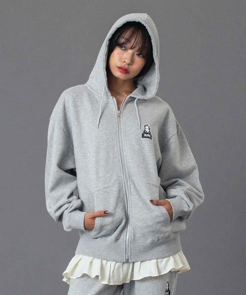 セール】FACE AND WORDS ZIP UP SWEAT HOODIE（パーカー）｜X-girl