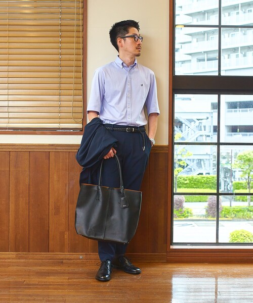 WEB限定】SHIPS: 合成皮革 ビズ トート バッグ (クラッチバッグ付き