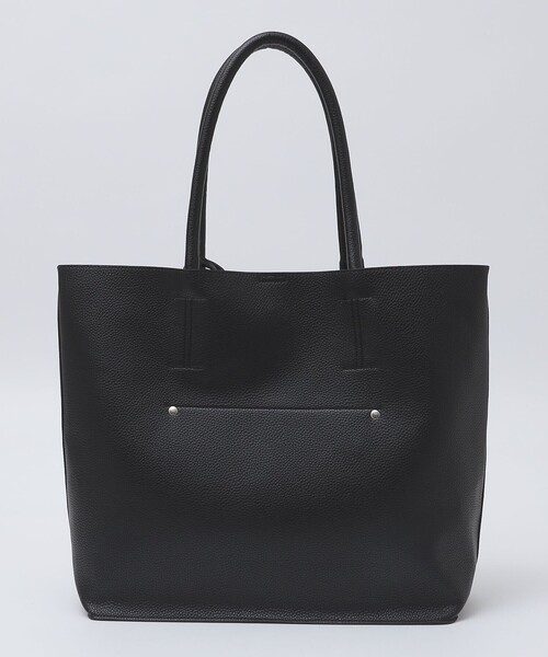 WEB限定】SHIPS: 合成皮革 ビズ トート バッグ (クラッチバッグ付き