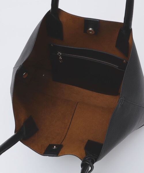 WEB限定】SHIPS: 合成皮革 ビズ トート バッグ (クラッチバッグ付き