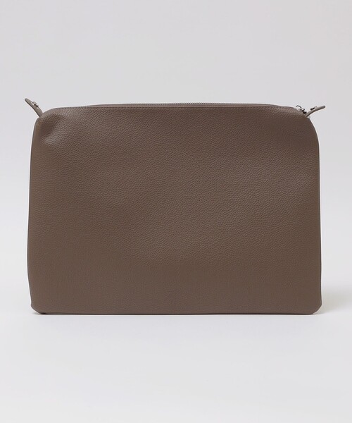 WEB限定】SHIPS: 合成皮革 ビズ トート バッグ (クラッチバッグ付き