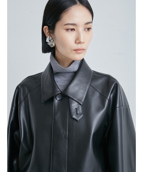 MIESROHE（ミースロエ）の「フェイクレザーカバーオールジャケット