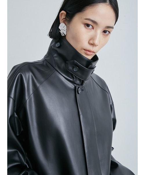 MIESROHE（ミースロエ）の「フェイクレザーカバーオールジャケット