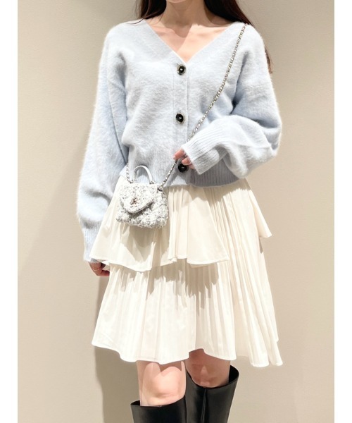 SNIDEL（スナイデル）の「プリーツティアードミニスカート（スカート