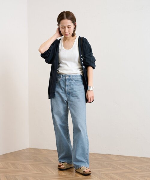 FRAMeWORK（フレームワーク）の「デニムストレートパンツ（デニム