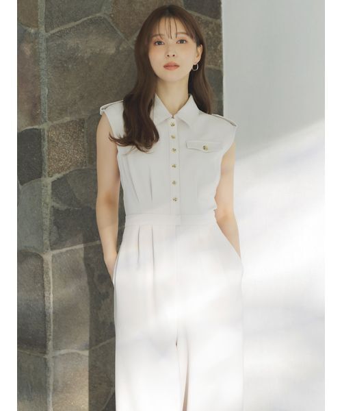 SNIDEL（スナイデル）の「トレンチディテールオールインワン（つなぎ