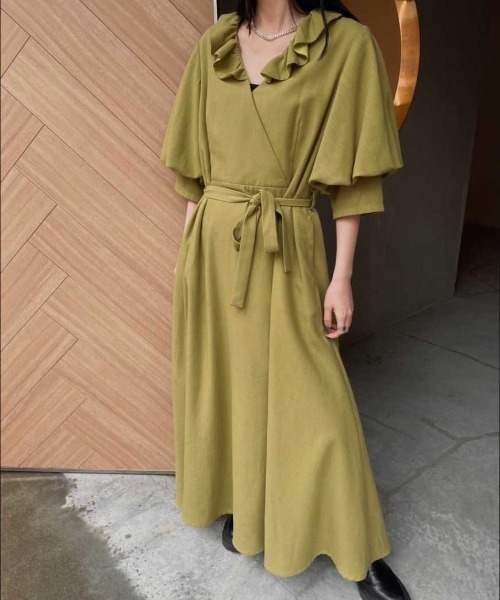 Ameri（アメリ）の「FRILL CACHECOEUR DRESS（ワンピース）」 - WEAR