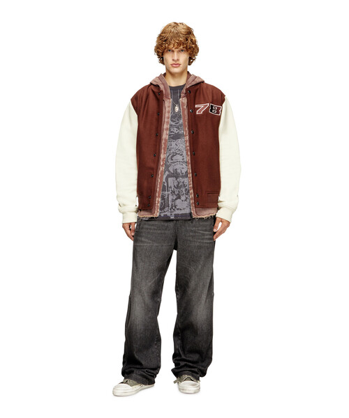 セール】メンズ ブルゾン L-KOPF（スタジャン）｜DIESEL（ディーゼル