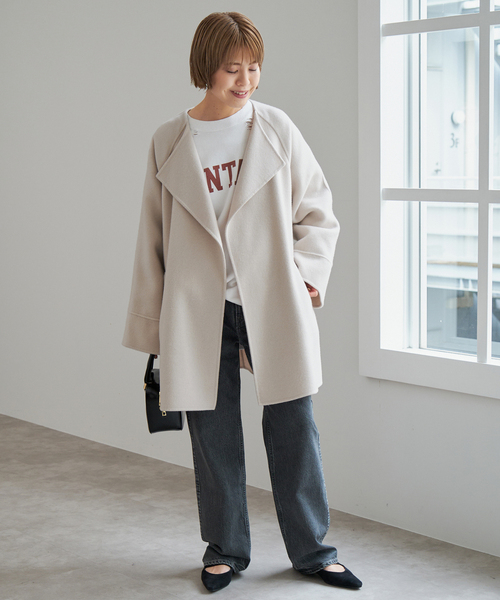 Spick & Span（スピックアンドスパン）の「110sリバーポンチョ風コート