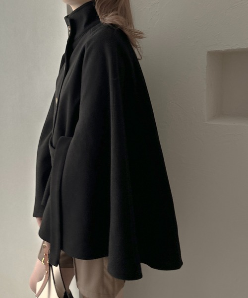 セール】【apres jour clair】スリットケープコート【ZOZOTOWN限定