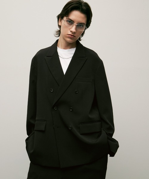 セール】【セットアップ】ダブルブレストテーラードジャケット＋タック