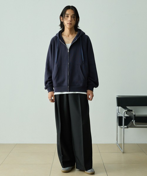 セール】ラグランバルーンスリーブオーバーサイズZIPパーカー