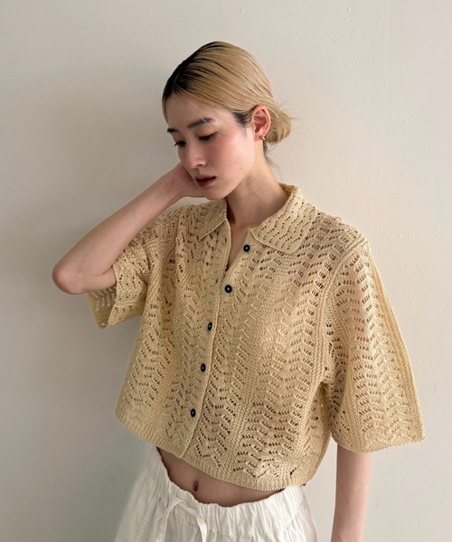 セール】Lace Knit Shirts（シャツ/ブラウス）｜TODAYFUL（トゥデイ