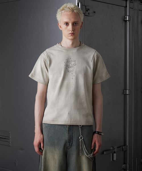 GRANCY（グランシー）の「【GRANCY】Skull Rhinestone Design T-shirt