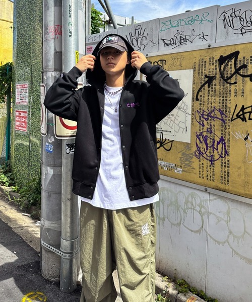 A'gem/エージェム』刺繍デザインバックプリントジップアップパーカー A