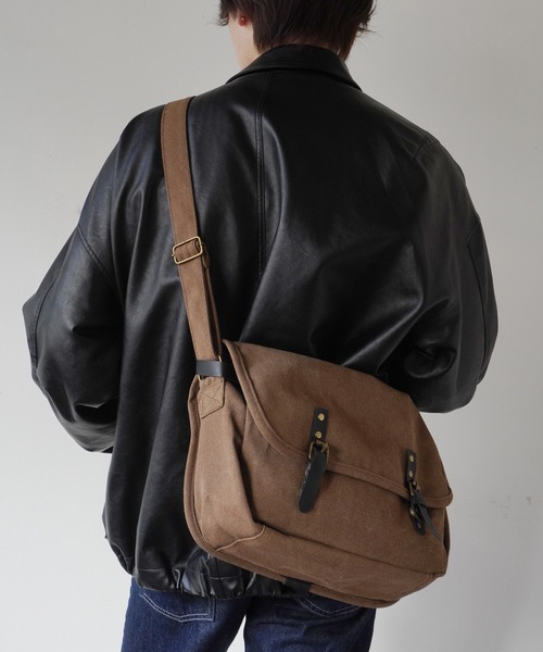 セール】キャンバス ポストマン ビッグ ショルダーバッグ
