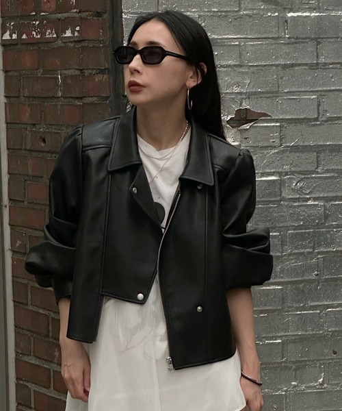 LADY GATHER RIDERS JACKET（ライダースジャケット）｜Ameri（アメリ