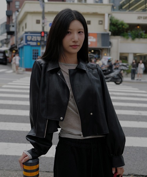 LADY GATHER RIDERS JACKET（ライダースジャケット）｜Ameri（アメリ