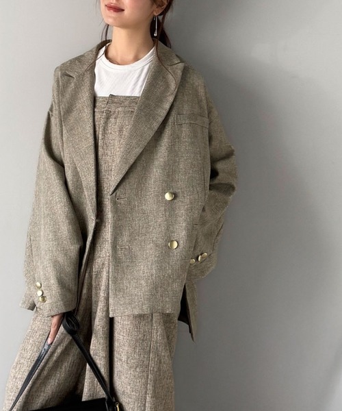 セール】これ一着で好印象。 サイド スリット オーバーサイズ ダブル