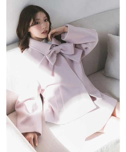 セール】【セットアップ着用可】ビッグリボンショートコート（その他