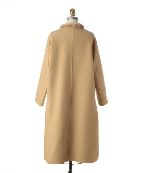 Drawer（ドゥロワー）の「Drawer ウールカシミヤ2WAYノーカラーコート
