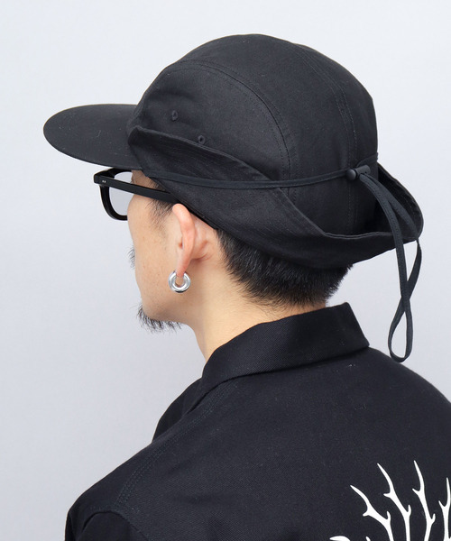 セール】ツイル ロングビル ハンターキャップ シェード・あご紐付き