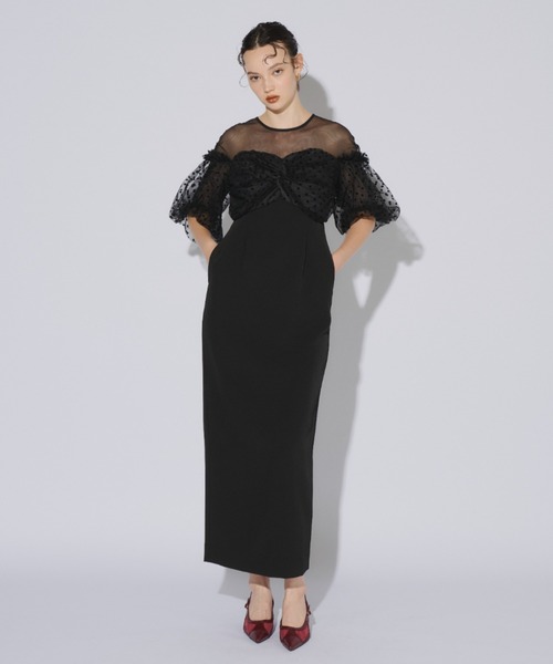 セール】フロッキードットワンピース / flocky dot one piece（ドレス