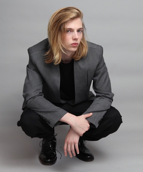 ato（アトウ）の「CLASSIC WOOL NO-COLLAR JACKET（ノーカラー