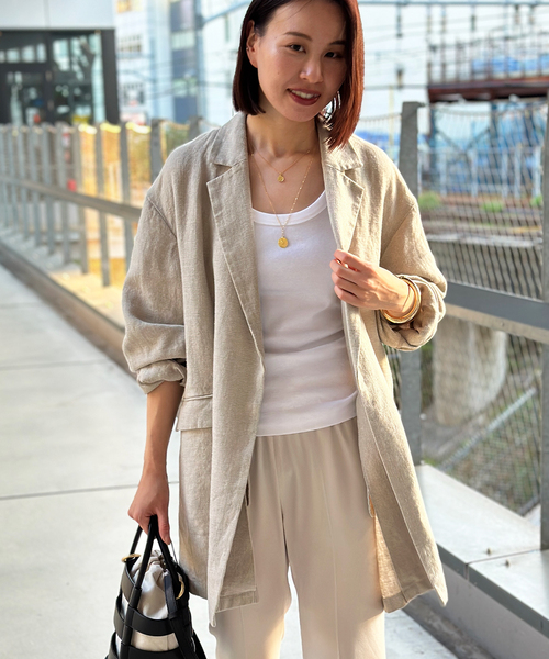 AP STUDIO（エーピーストゥディオ）の「リネンラスティックジャケット