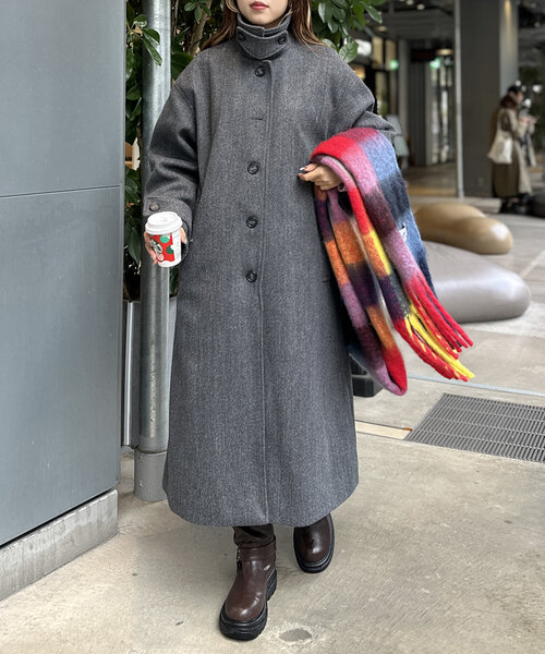 セール】【2サイズ展開】エコウールロングコート（その他アウター