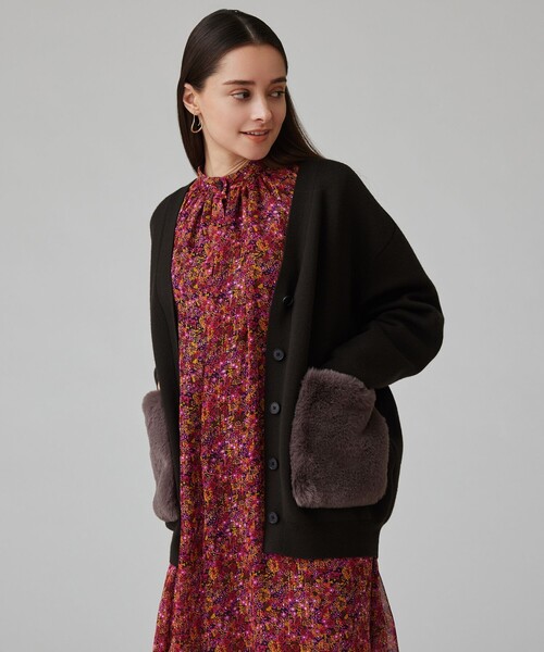 BALLSEY（ボールジィ）の「ウールポリエステルミラノリブ ファー