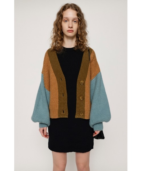 SLY（スライ）の「COLOR BLOCK C/D カラーブロック カーディガン