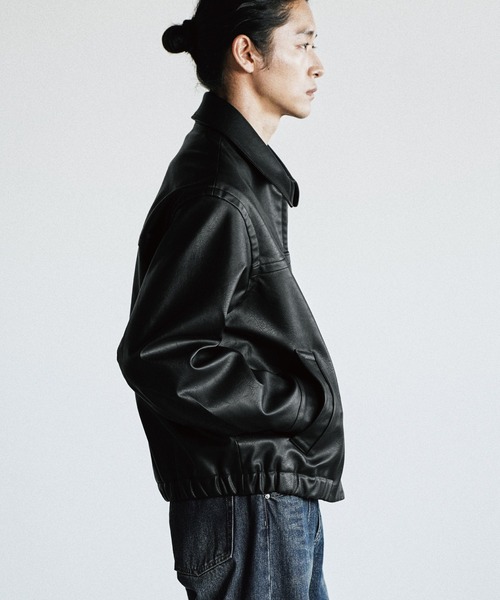 ARTIFICIAL GRAIN / FAUX SUEDE ZIP BLOUSON（ブルゾン）｜WYM LIDNM
