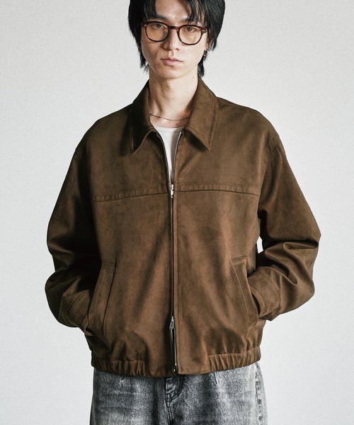 ARTIFICIAL GRAIN / FAUX SUEDE ZIP BLOUSON（ブルゾン）｜WYM LIDNM