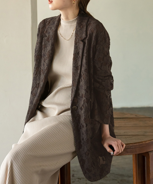 Noble（ノーブル）の「レースオーバージャケット（テーラード