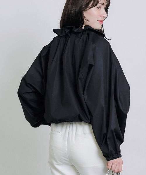 ビッグカラーグログランリボンブラウス（シャツ/ブラウス）｜PICCIN