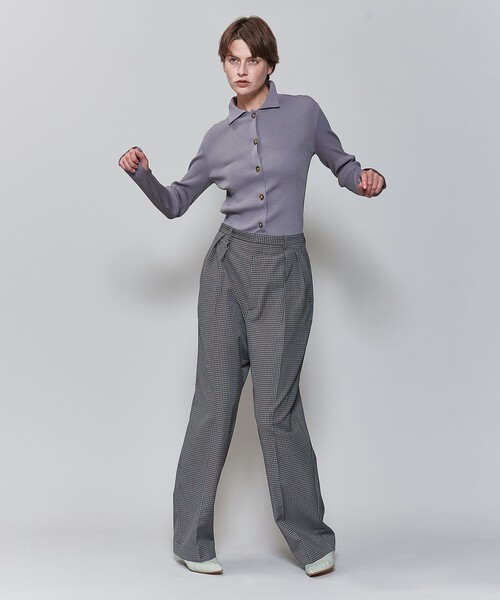 6（ロク）の「＜6(ROKU)＞リブシャツカーディガン 2024FW